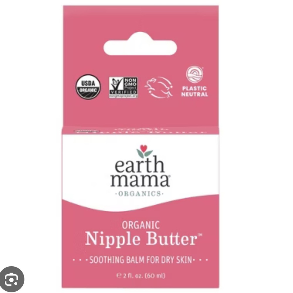 NEW Organic Nipple Butter Breastfeeding Cream by Earth Mama In BOX Safe Feeding